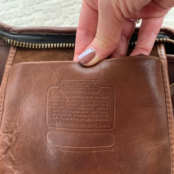 Vintage Coach 9085 Duffle Sac Bucket Shoulder Bag Brown Leather - Picture 2 of 12